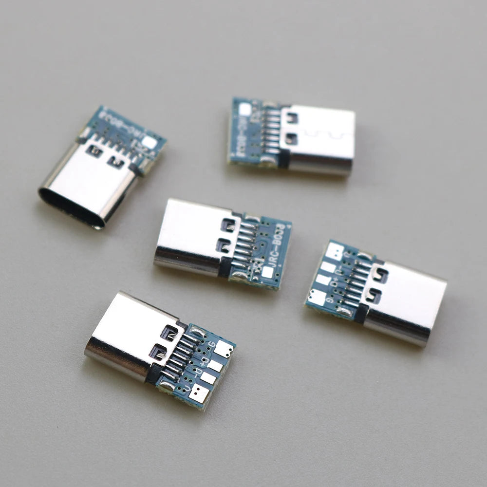 1/2/5/10 Pcs USB 3.1 Type C Connector 14 Pin Female Socket Receptacle Through Holes PCB 180 Vertical Shield USB-C