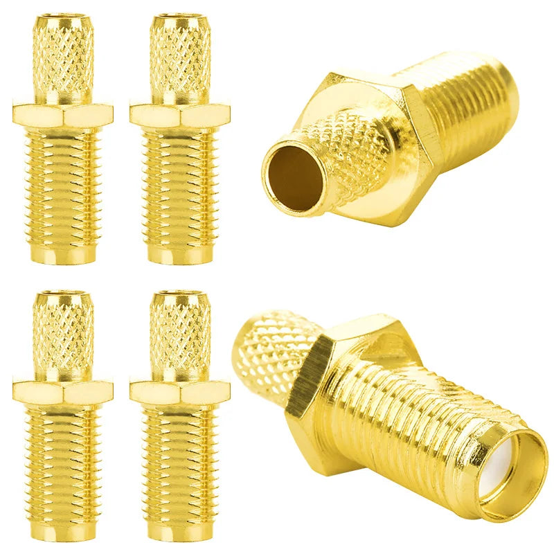 RP-SMA-KY-3 Male Female Bulkhead Crimp for RG58 RG142 SYV50-3 Cable RF Coaxial Connector