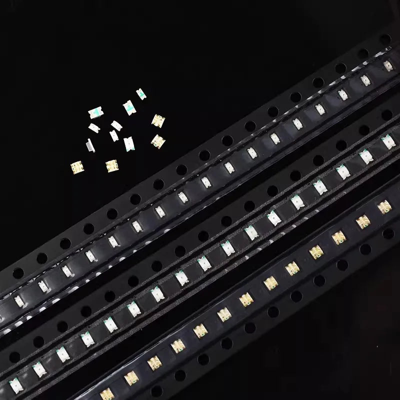 100PCS SMD LED Light Diode 0402 0603 0805 1206 Red Blue Yellow Orange White Warm Pink White Green Purple Emitting Diode 0201