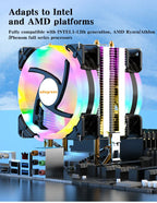 CPU Air Cooler X79 X99 3Pin PWM 4Pin Quiet Processor Cooling Fan For Intel LGA 1151 1155 1200 1700 2011 AMD AM3 AM4 PC Radiator