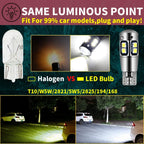 2x W5W T10 LED CANBUS No Error 5W5 12V 10W 950Lm Super Bright Car Interior Side Light 194 3030 SMD Auto Bulb White Amber Red