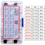 TO92 TO126 TO220 DIP Triode PNP NPN Field-Effect Transistor Assorted Kit Mosfet Thyristor mixed set