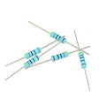 100PCS 1/2W 5%  1% 1R 2R Metal Film Resistor 0.5W 1R 100R 470R 1K 10K 100K 5.1K 4.7K 1M