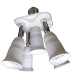 5 in 1 Light Socket Splitter E26 E27 Adapter Converter for Standard LED Bulbs 360 Degrees Adjustable 180Degree Bendable Max 300W