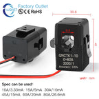 Split Core Current Transformer CT QNCTK1-10 5A 5mA 5A 2.5mA 2000 1 1000 QNCTK1-16 100A 50mA 100A 40mA Clamp Current Sensor