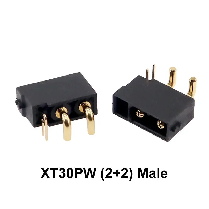 2+2 XT30 Model Aircraft Plug XT30PB/XT30PW 2+2 Lithium Battery Charging Connectors 4pin Male Female High Current for New Energy