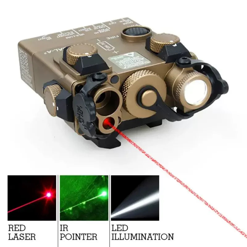 SOTAC‑GEAR DBAL‑A2, Green / Red Visible Laser + IR Aiming Pointer + White LED Flashlight | NO IR Flood Illuminator
