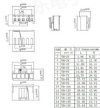 10sets VH 3.96mm 2P 3P 4P 5P 6P 7P 8Pin Male Plug + Female Housing + Terminals VH3.96 Connector