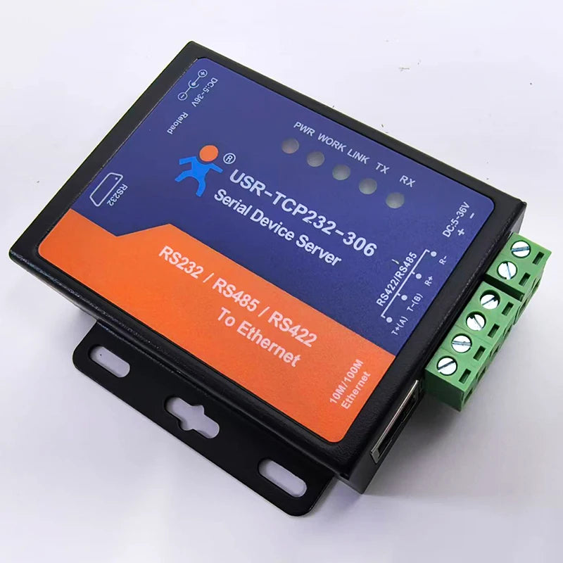 RS232 RS485 RS422 to Ethernet  Converter Serial Device Server SerialTCP/IP Modbus RTU to IoT Gateway Data PSUR USR-TCP232-306