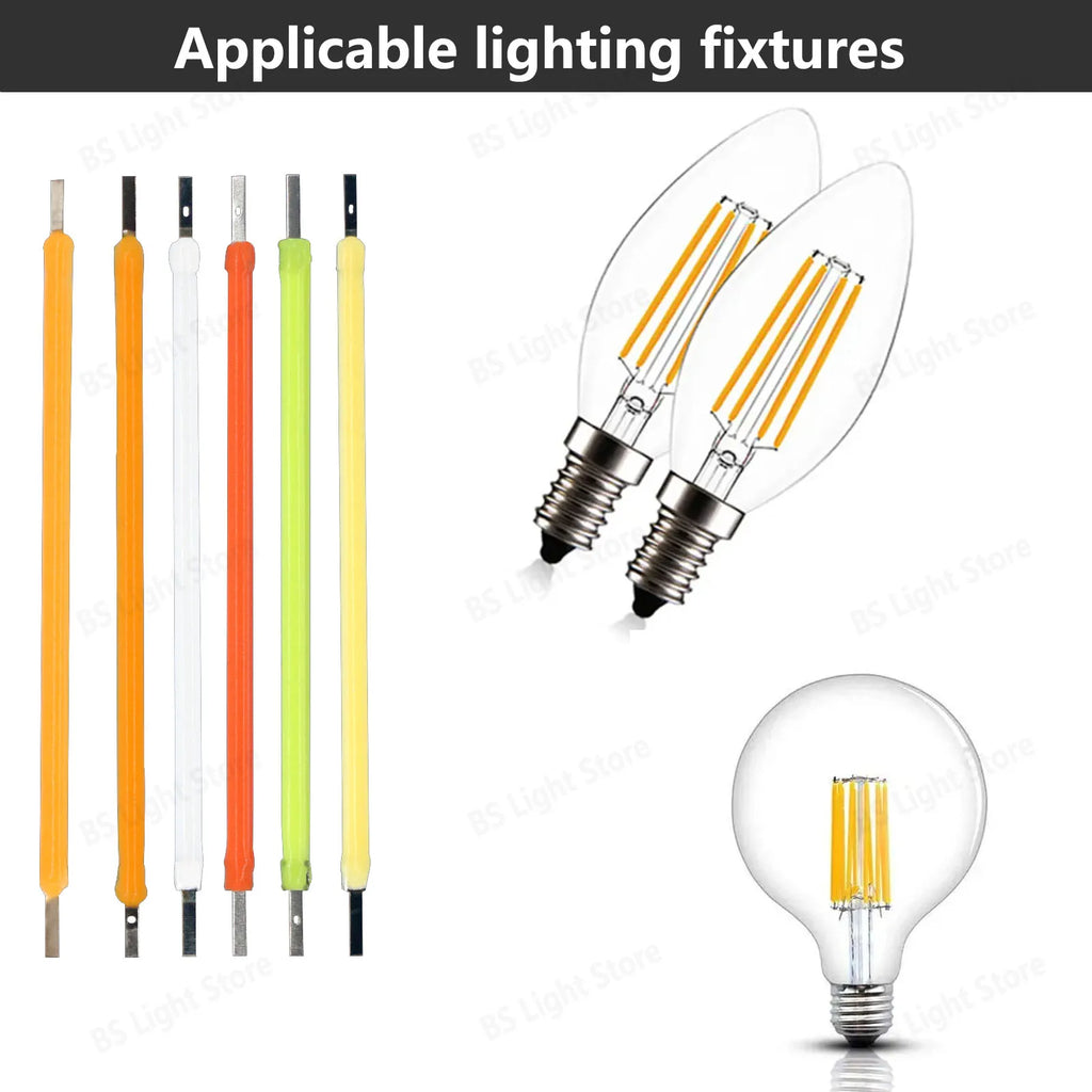 10-900pcs LED Filament 38mm 3V 2200k Warm White Pink Red Blue Green Purple Edison Light Bulb DIY Home Lighting Light Source