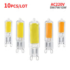 G9 LED Light Bulb 220V 5W 7W 10W COB LED Lamp Glass G9 Bulbs Replace Halogen Bulb LED Lights for Home Ceiling Lamp Chandeliers