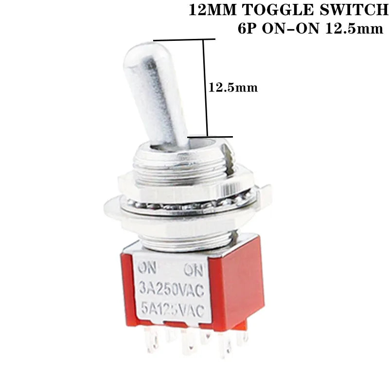 1Pcs/5Pcs SH T80-T Z1 Series Large Long Handle 12mm Panel Mount Mini Toggle Switch 5A 125VAC