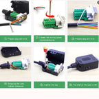 RS232 RS485 DB9 Connector Male Female 9 Pin Breakout Terminals COM Connector D-SUB Terminals 21-24 AWG Wire Solderless Connector
