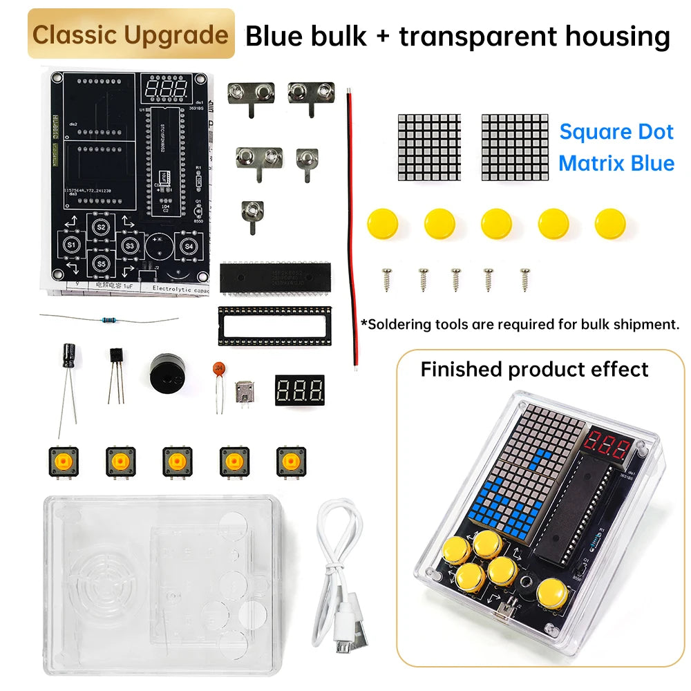 Pixel Gamer DIY Kit Pocket Gamer 51 Microcontroller Electronic Circuit Teaching Experiment Soldering Practice Module