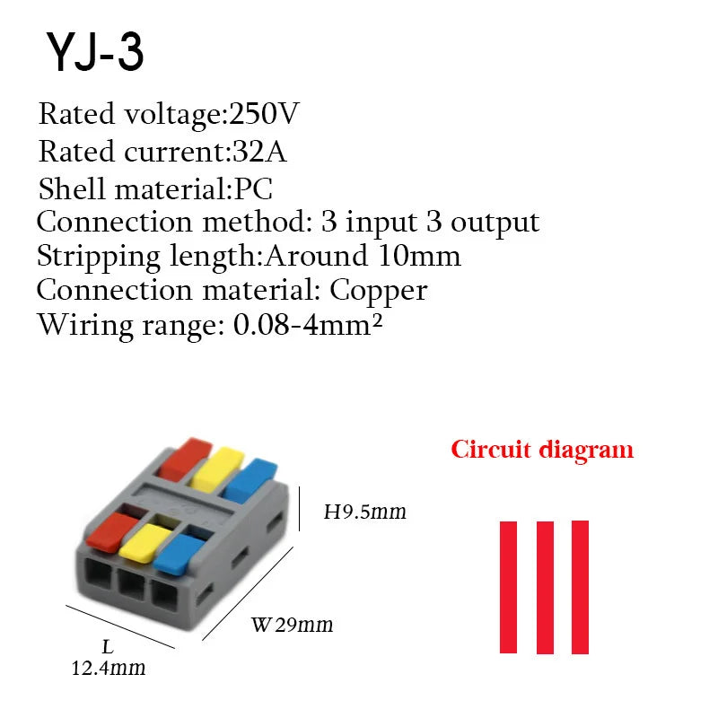 Wire Connector Quick Splitter Mini Splicing Universal Conductor Wiring Cable LED Terminal Block Push-in Electrical Connectors