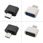 5Pcs USB Type C Plug to USB 2.0 A Female to Micro USB Male OTG Adapter Converter OTG Cable Connector For Mouse Keyboard U Disk