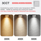 3CCT Tuya Bluetooth/Zigbee Matter Recessed Smart LED Anti Glare Downlight Lamp 7W-20W Spot Light Fixtures Indoor Home Lighting