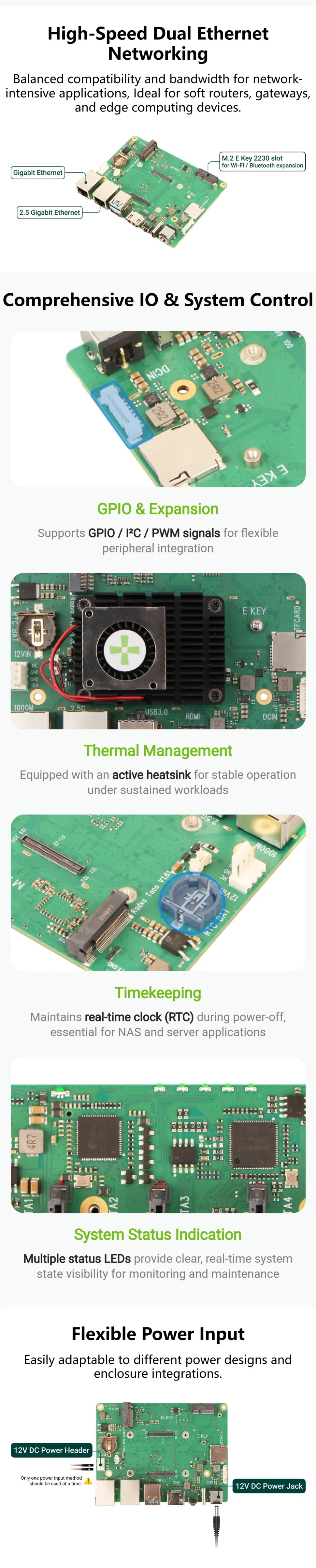 Radxa Taco NAS & Router Platform, High-Performance Board, Raspberry Pi CM5 Compatible Storage & Networking System