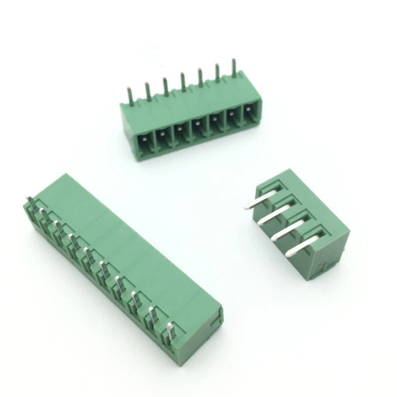 10pcs 10pairs 15EDG 3.81/3.5mm 300V8A 2/3/4/5/6-16P KF2EDG Straight Right Angle Screw Plug In PCB Wire Terminal Block Connector