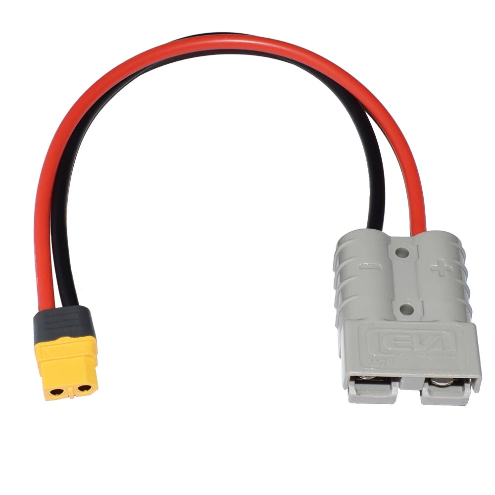 High Quality Gray FOR For Anderson to XT60 Adapter Cable for Portable Power Station 50AMP 600V 12AWG 30cm XT60 Connector