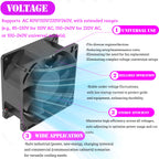 1PCS EC Brushlee Fan 6025/8025/9225/12025/12038/12032 AC 110V 115V 120V 220V 240V Cooling Cooler Fan