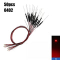 50Pcs 0402 0603 SMD Lamp Wired Micro Litz Led Pre-soldered Chip Wired 12V 30cm Railway Model Toy Light DIY Leads with Resistance
