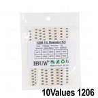 660pcs 200pcs 720pcs 4000pcs 0402 0603 0805 1206 1210 2512 smd resistor kit igmopnrq assorted kit 10k 100k 1k 1r 100r 220r 1% 5%