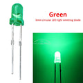 100-1000X 3mm Ball Bulb Led White Green Yellow Blue White Red Ultra Bright Light Emitting Diode Round Head with Edge Short Feet