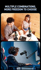 MAONO PD200X XLR/USB Dynamic Microphone for PC RGB Gaming Streaming Microphone with MAONO Link Software Mute Gain Knob Volume Control and Headphone Jack for Streaming Podcasting Recording Gaming Video