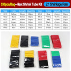 2:1/ 3:1/4:1 Heat Shrink Tube Set 73~900pcs Shrinkage Tubing Kit Cable Repair Protecter Wire Insulation Thermoresistant Sleeving