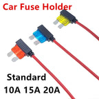 12V 5A 10A 15A 20A Car Fuse Holder Add-A-Circuit TAP Adapter Micro Standard ATM APM Blade MINI Medium Simple Safety Device