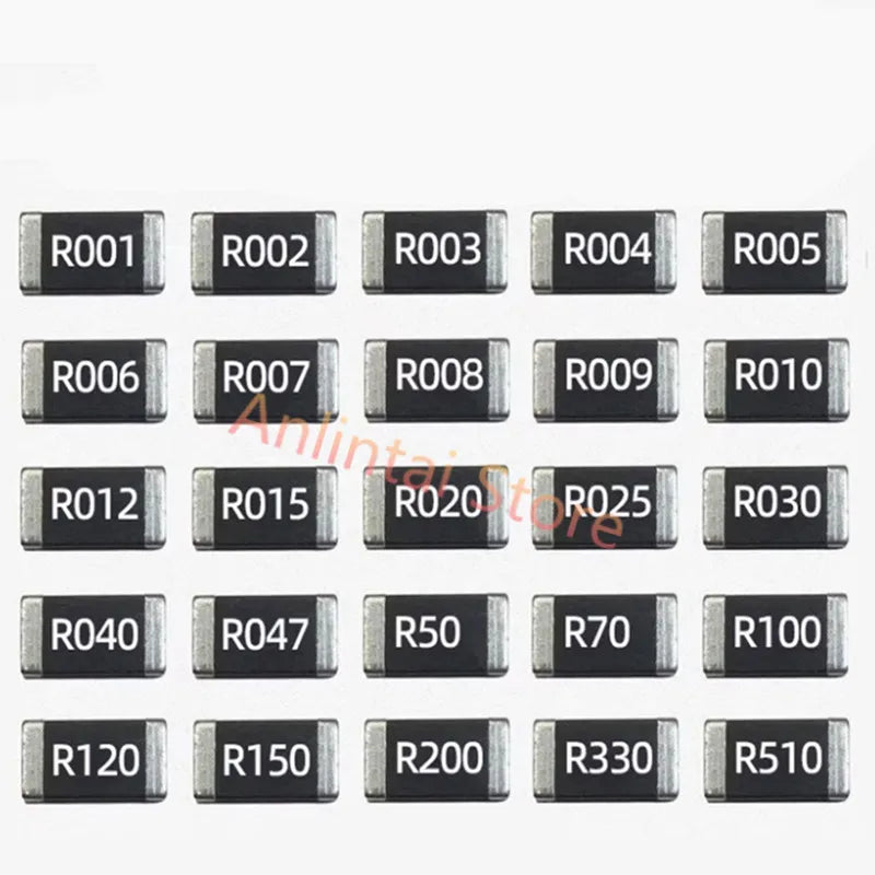 100PCS SMD Resistance 4R30 4R70 5R10 5R60 6R20 6R80 7R50 8R20 9R10 9R00 11R0 12R0 13R0 0805 1210 1206 2010 1812 2512  Thick film