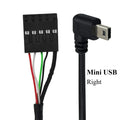 50CM USB 2.0 Micro 5Pin /Mini 5Pin Male To 9Pin Female 2.54 USB Header PCB Motherboard Cable Left/Right Angle