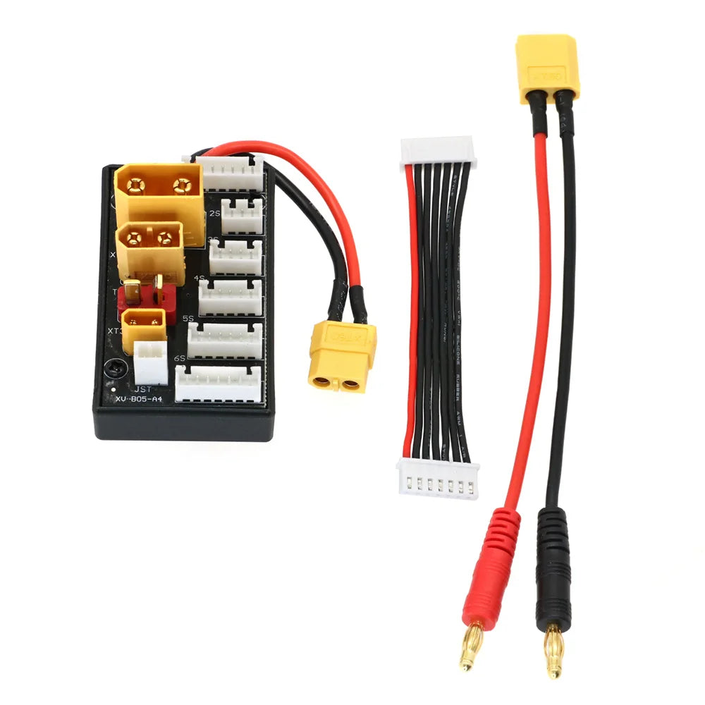 XT30 XT60 XT90 JST T Plug 2-6S Parallel Charging Board Lipo Battery Charger Connector for Imax B6 B6AC ISDT Q6 Lite Charger