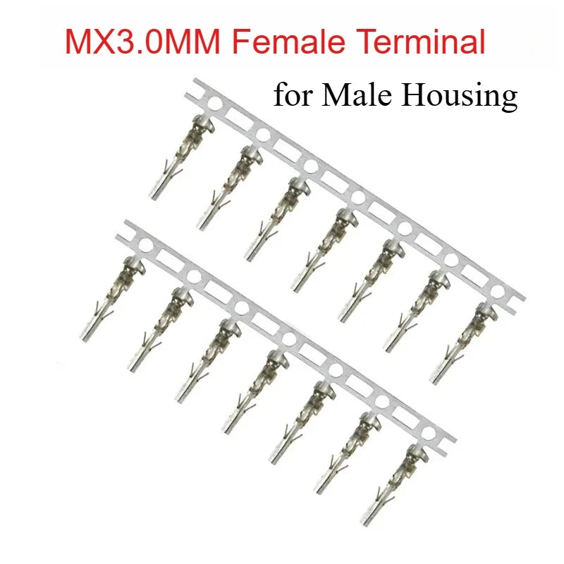 10PCS MX3.0 3.0mm Pitch Micro-Fit 3.0 Double Row Connector Housing 2*1/2/3/4/5/6-12Pin Male Female Housing Terminal 43030 43025