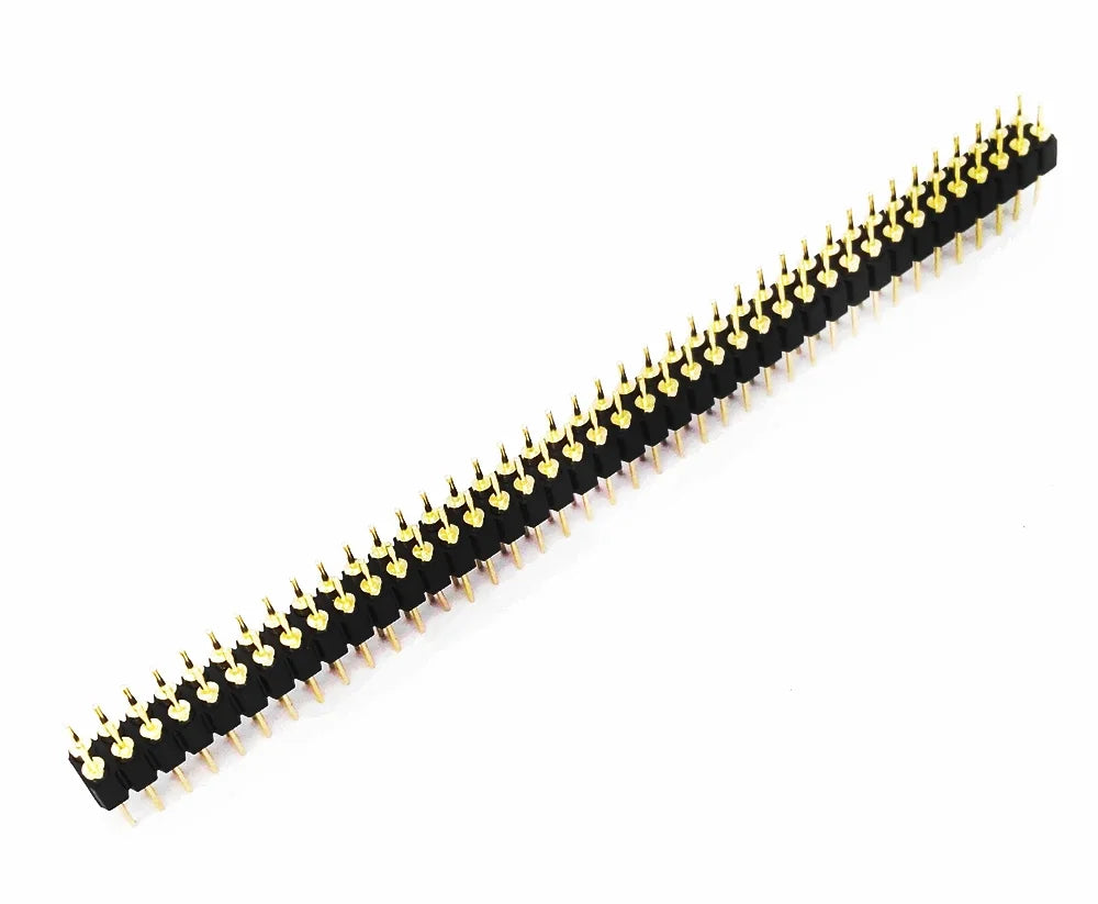10pcs 1X40P 2.54mm 0.1" Round Hole L10/L11.96 Straight Gold Cuttable Arduino Raspberry pi Breadboard Connector Male Pin Header