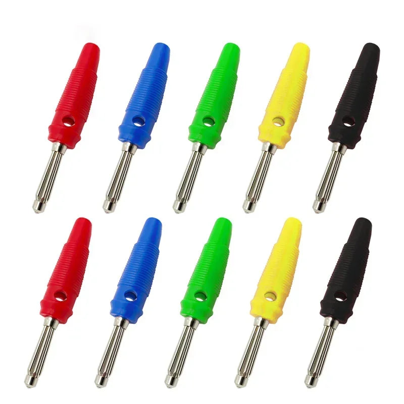 5/20/100Pcs 4mm Banana Plug 32A High Current Solderless Screw Side Stackable Banana Plugs Connector