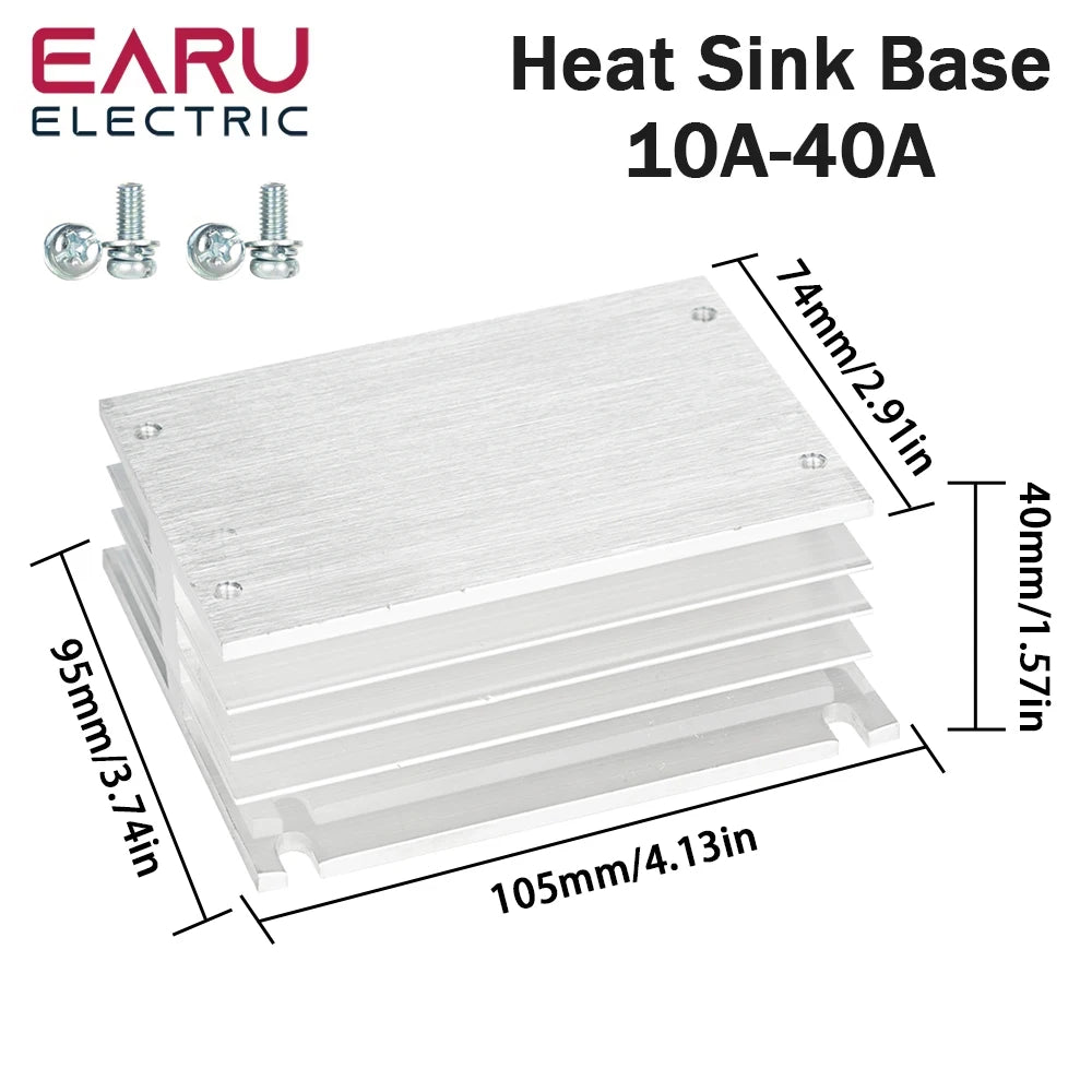 EARU Three Phase DC Control AC Solid State Relay Module SSR 10A 25A 40A 60A 80A 100A 150A 200A 5-32VDC to 24-480VAC Heat Sink