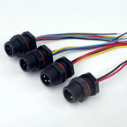10PCS M12 IP65 Waterproof Aviation Connector Pre-wired Male Female Cable Plug 2P 3P 4P 5Pin Panel Mount Electrical Socket