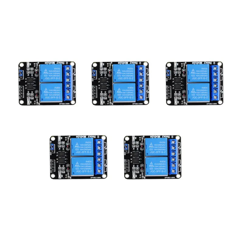 5V 2 Channel Relay Module with Optocoupler Isolation Compatible Arduino ESP32 Raspberry Pi PLC DIY Projects