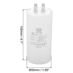 CBB60 8uf-100uf Running Capacitor AC 450V 4 Pins 50/60Hz Double Insert Cylinder Bottom for Air Conditioning Water Pump Fan Motor