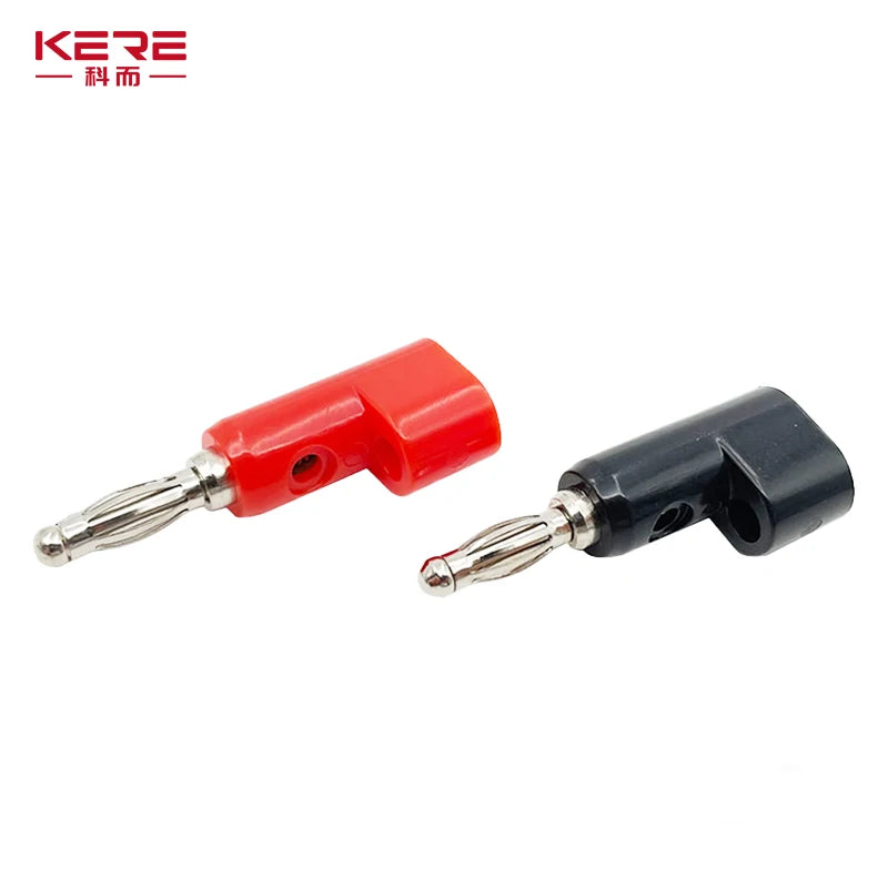 40pcs/4mm Adaptor Electrical Connecting Bending L Shape Banana Jack Plug Socket for Binding Post Test Terminal Connector