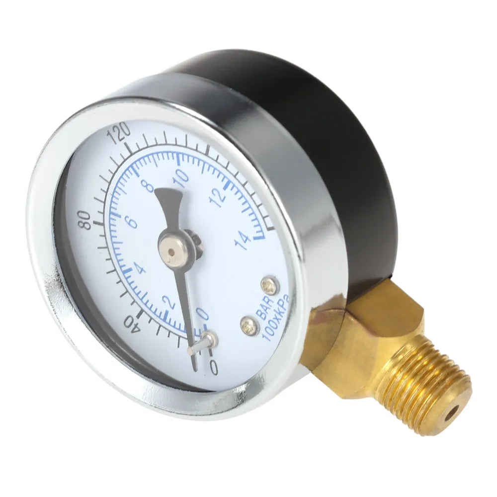 40mm 0~200psi 0~14bar Pool Filter Water Pressure Dial Hydraulic Pressure Gauge Meter Manometer 1/8" NPT Thread