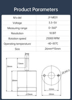 WitMotion JY-ME02 Rotary Absolute Encoder Digital High-Precision Angle Sensor 485 CAN Interface Power-Off Memory Angle Sensor