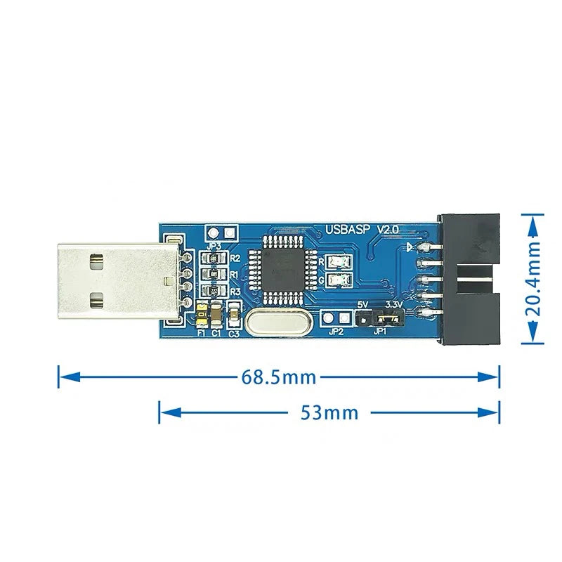 Programador oficial USBASP USBISP AVR, ISP, USB, ASP, ATMEGA8, ATMEGA128, compatible con Win7 64