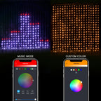 Led Smart Curtain Lights New Year's Garland App RGB Fairy Lights DIY Music Change Display for Window Christmas Room Decoration