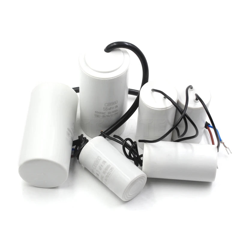 CBB60 washing machine household appliance capacitor 4/5/6/8/10/12/15/20/25UF water pump spin dry dehydration start capacitor