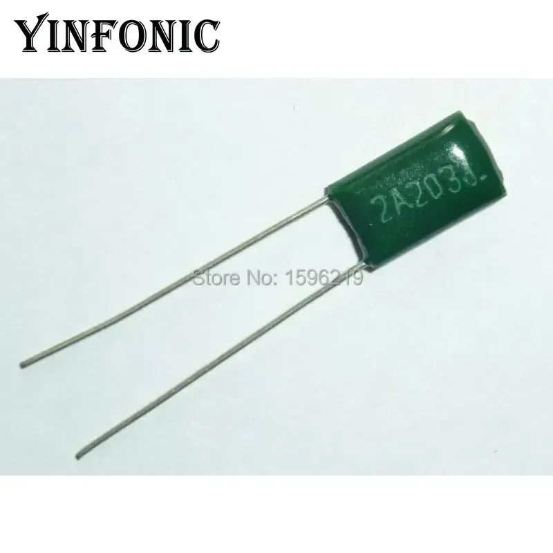 50Pcs/200Pcs Mylar Film Capacitor 100V 2A203J 20nF 2A203 5% Polyester Film capacitor