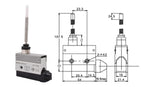 YIDI Waterproof Micro Limit Switch 10A 250V Roller Lever Arm AZ-7312 AZ-7311 AZ-7121 Horizontal Type