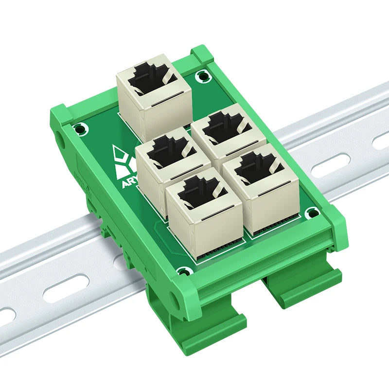 5 Port RJ45 8P8C Female Socket Adapter Pcb Board Network RJ-45 Vertical Ethernet Connector Converter